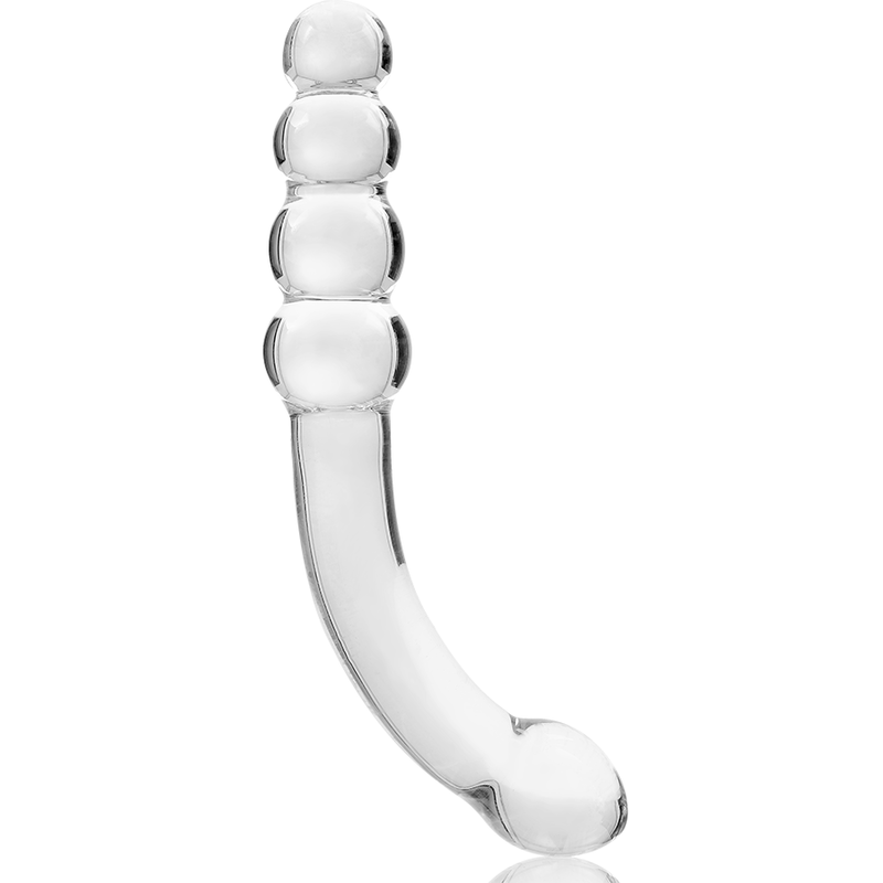 SERIA NEBULA FIRMY IBIZA - MODEL 14 DILDO SZKŁO BOROKRZEMOWE PRZEŹROCZYSTE 18,5 CM -O- 3 CM