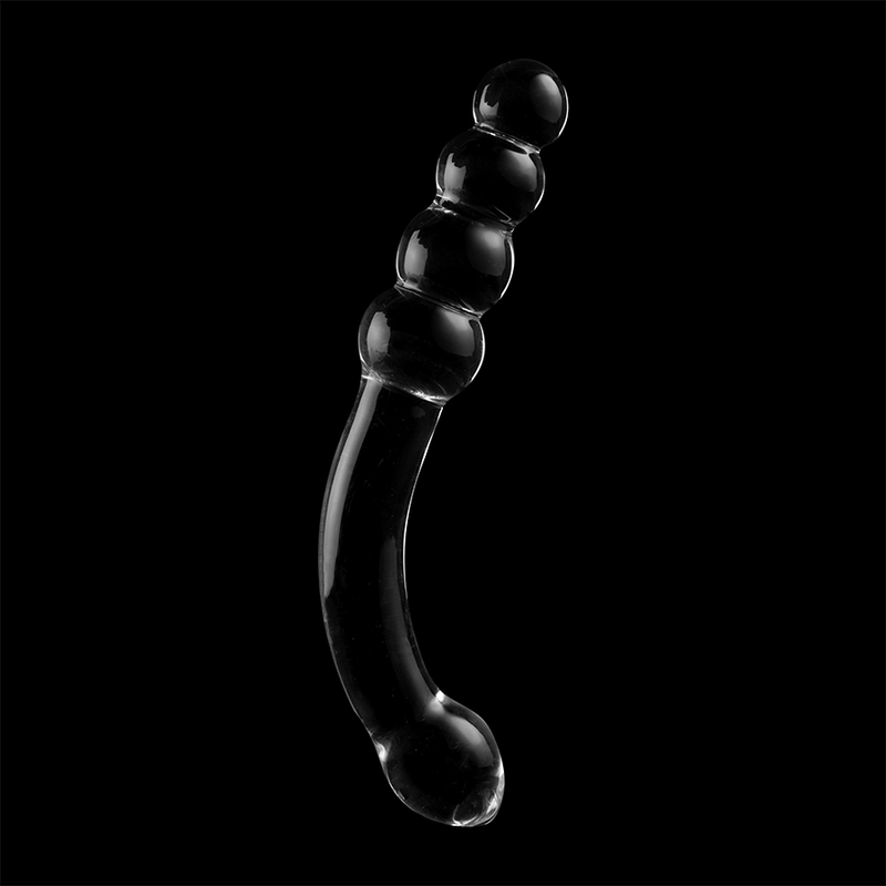 SERIA NEBULA FIRMY IBIZA - MODEL 14 DILDO SZKŁO BOROKRZEMOWE PRZEŹROCZYSTE 18,5 CM -O- 3 CM