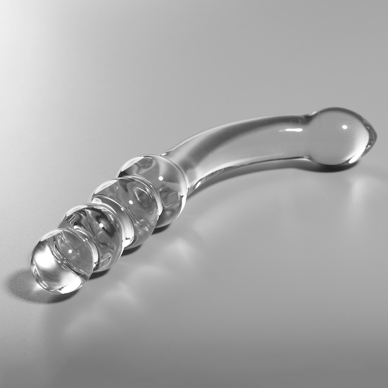 SERIA NEBULA FIRMY IBIZA - MODEL 14 DILDO SZKŁO BOROKRZEMOWE PRZEŹROCZYSTE 18,5 CM -O- 3 CM