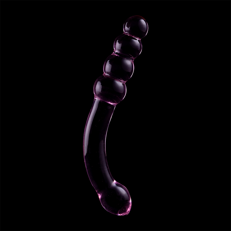SERIA NEBULA BY IBIZA - MODEL DILDO 14 RÓŻOWE SZKŁO BOROKRZEMOWE 18,5 CM -O- 3 CM