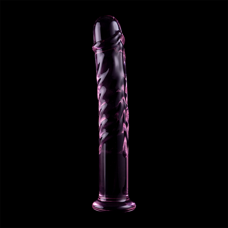 NEBULA SERIES BY IBIZA - MODEL 16 DILDO SZKŁO BOROKRZEMOWE RÓŻOWE 18.5 CM -O- 3 CM