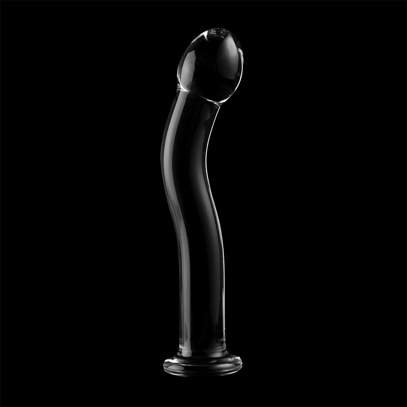 NEBULA SERIES BY IBIZA - MODEL 18 DILDO SZKŁO BOROKRZEMOWE PRZEŹROCZYSTE 18,5 CM -O- 3,5 CM