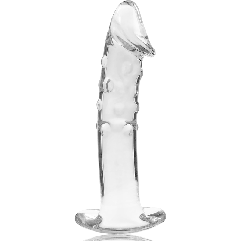 SERIA NEBULA BY IBIZA - MODEL 19 DILDO SZKŁO BOROKRZEMOWE PRZEŹROCZYSTE 18,5 CM -O- 4 CM