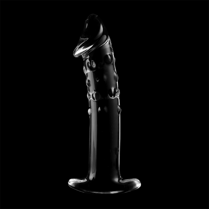 SERIA NEBULA BY IBIZA - MODEL 19 DILDO SZKŁO BOROKRZEMOWE PRZEŹROCZYSTE 18,5 CM -O- 4 CM