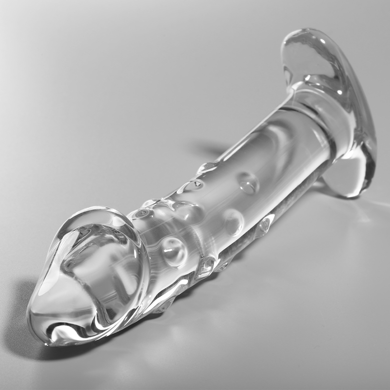 SERIA NEBULA BY IBIZA - MODEL 19 DILDO SZKŁO BOROKRZEMOWE PRZEŹROCZYSTE 18,5 CM -O- 4 CM