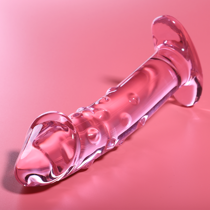 SERIA NEBULA BY IBIZA – DILDO MODEL 19 SZKŁO BOROKRZEMOWE RÓŻOWE 18,5 CM – Ø 4 CM