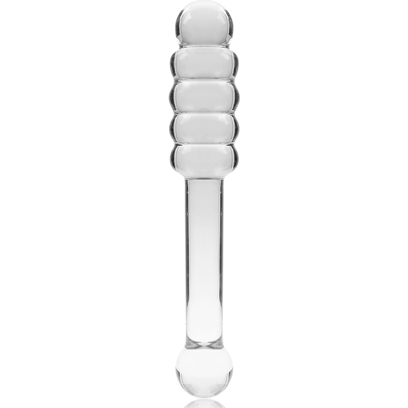 SERIA NEBULA FIRMY IBIZA - MODEL 20 DILDO SZKŁO BOROKRZEMIANOWE PRZEŹROCZYSTE 20,5 CM -O- 3 CM