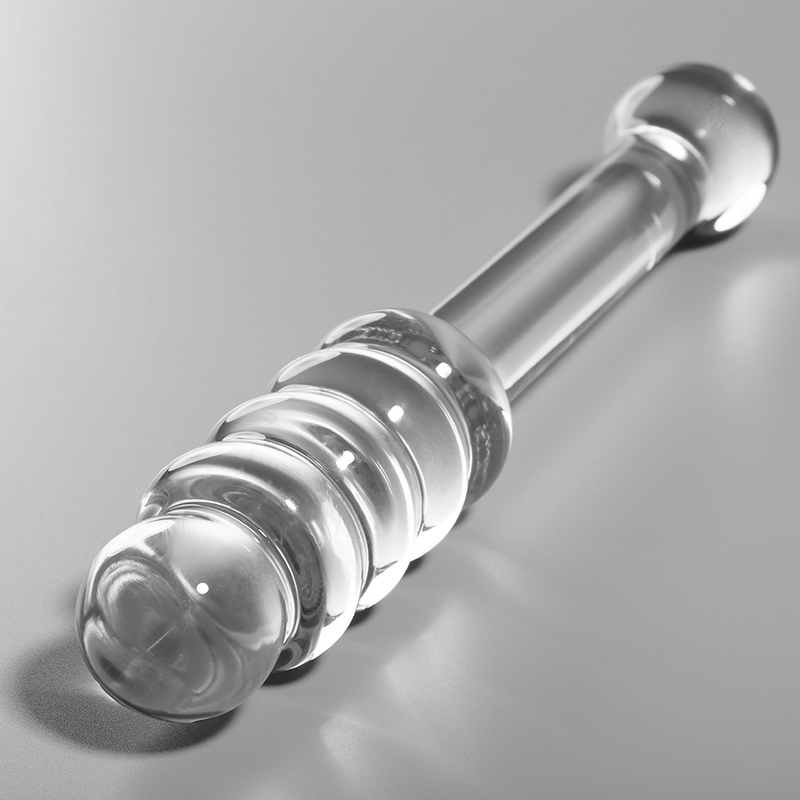 SERIA NEBULA FIRMY IBIZA - MODEL 20 DILDO SZKŁO BOROKRZEMIANOWE PRZEŹROCZYSTE 20,5 CM -O- 3 CM