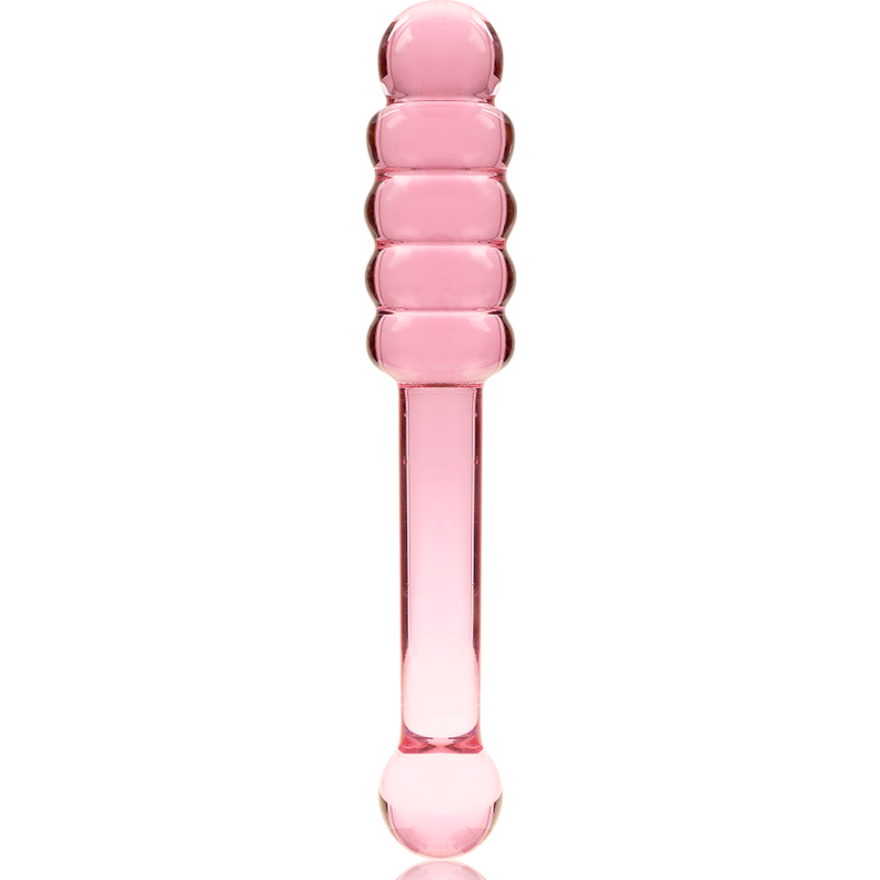 SERIA NEBULA BY IBIZA - DILDO MODEL 20 ZE SZKŁA BOROKRZEMIANOWEGO RÓŻOWE 20,5 CM -Ø- 3 CM