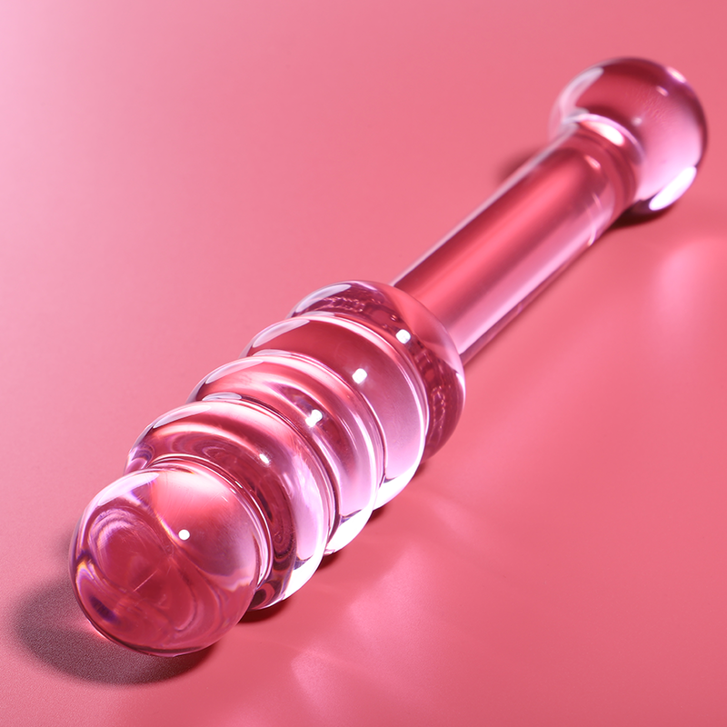 SERIA NEBULA BY IBIZA - DILDO MODEL 20 ZE SZKŁA BOROKRZEMIANOWEGO RÓŻOWE 20,5 CM -Ø- 3 CM