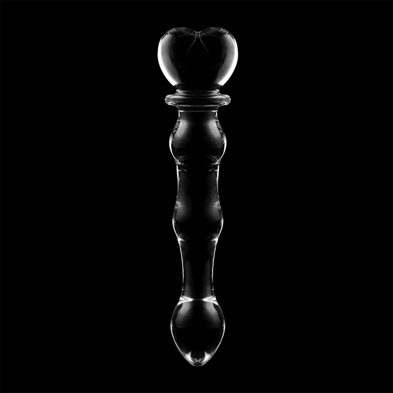 SERIA NEBULA FIRMY IBIZA - MODEL 21 DILDO ZE SZKŁA BOROKRZEMIANOWEGO PRZEŹROCZYSTE 20,5 CM -O- 3,5 CM