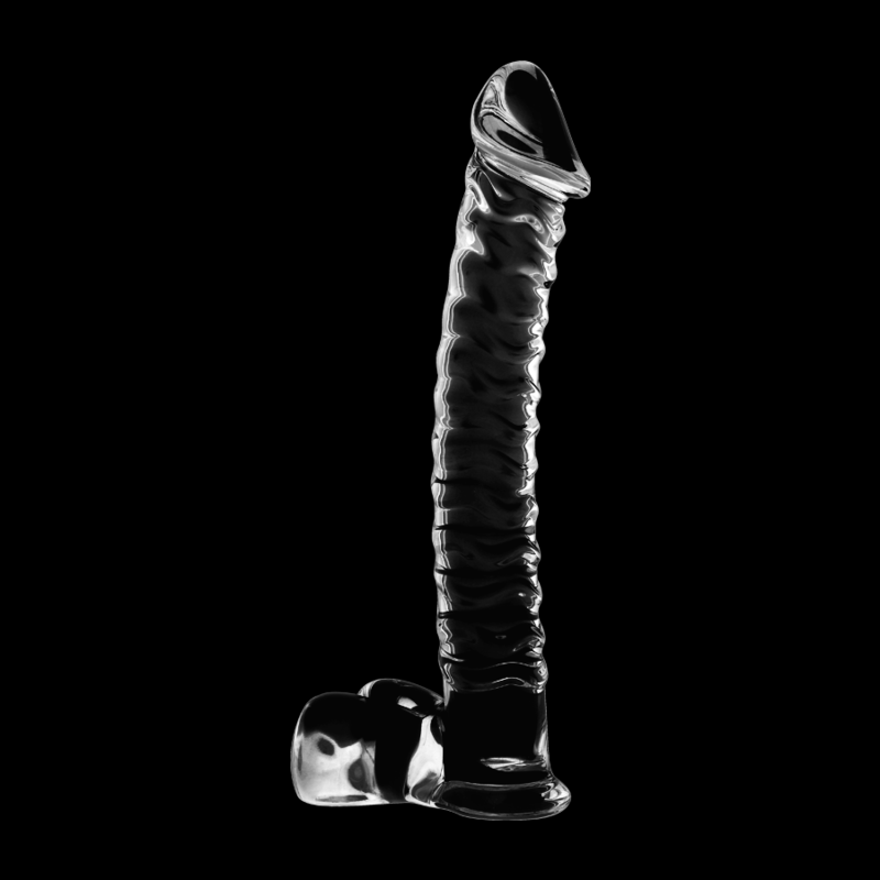 SERIA NEBULA BY IBIZA - DILDO MODEL 23 ZE SZKŁA BOROKRZEMIANOWEGO PRZEZROCZYSTE 21.5 CM -O- 4 CM