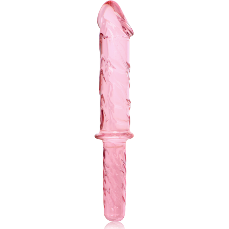 SERIA NEBULA BY IBIZA - MODEL 24 DILDO SZKŁO BOROKRZEMOWE RÓŻOWY 28,5 CM -O- 5 CM