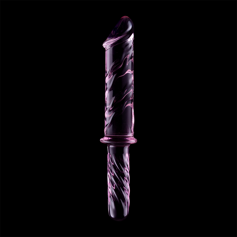 SERIA NEBULA BY IBIZA - MODEL 24 DILDO SZKŁO BOROKRZEMOWE RÓŻOWY 28,5 CM -O- 5 CM