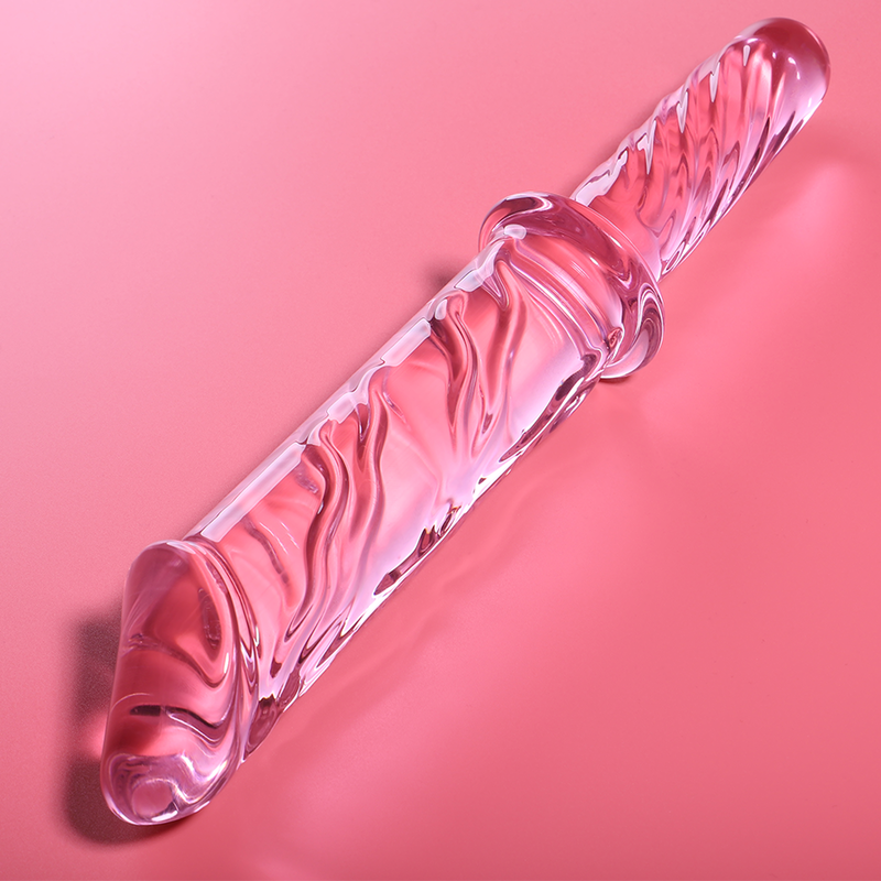 SERIA NEBULA BY IBIZA - MODEL 24 DILDO SZKŁO BOROKRZEMOWE RÓŻOWY 28,5 CM -O- 5 CM