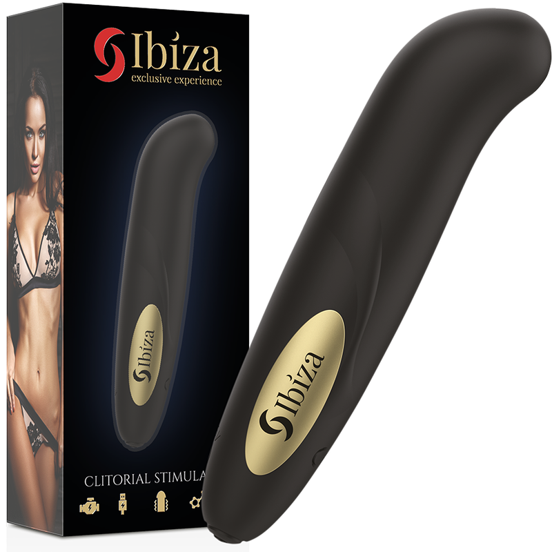 IBIZA - STYMULATOR ŁECHTACZKI ŁADOWARKA USB 10 TRYBÓW WIBRACJI ZŁOTY 13 X 2,9