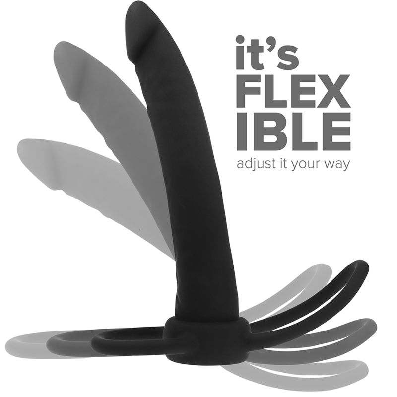 MYTHOLOGY - COBI ONYX ANALNY DILDO Z PIERŚCIENIEM NA PENISA I JĄDRA 13 CM SILIKON