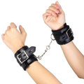 SECRETPLAY - CZARNE KAJDANKI BDSM Z KOLEKCJI BONDAGE