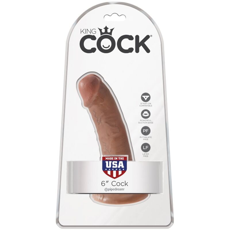 KING COCK - REALISTYCZNY PENIS 15 CM KARMELOWY