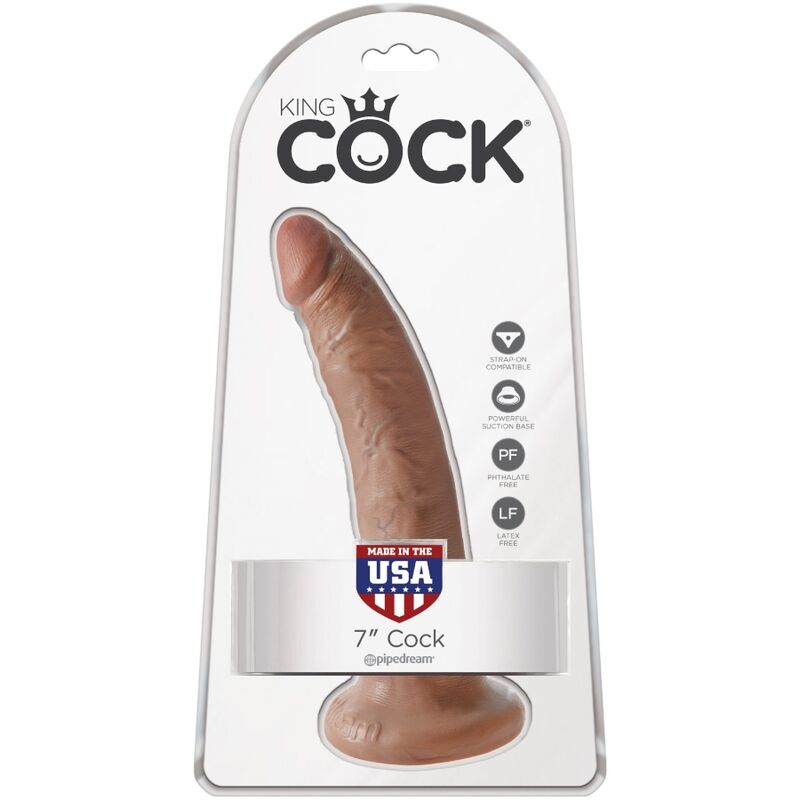 KING COCK - REALISTYCZNY PENIS 17,5 CM KARMEL