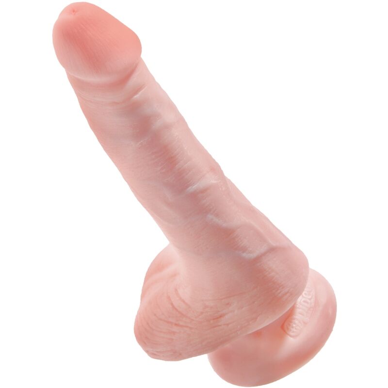 KING COCK - REALISTYCZNY PENIS Z JAJAMI 13.5 CM JASNY