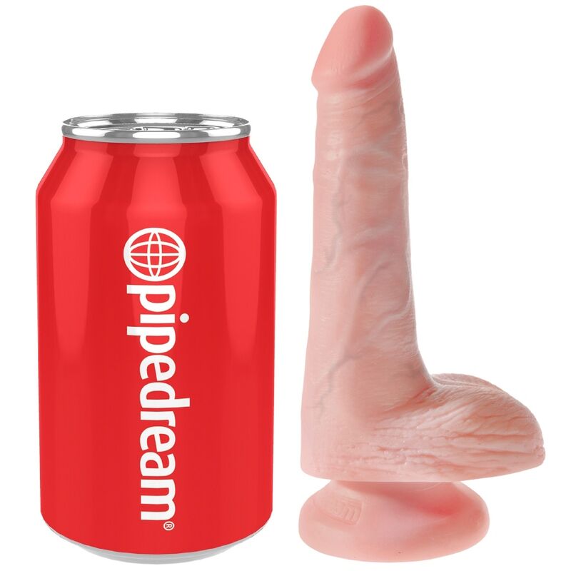 KING COCK - REALISTYCZNY PENIS Z JAJAMI 13.5 CM JASNY