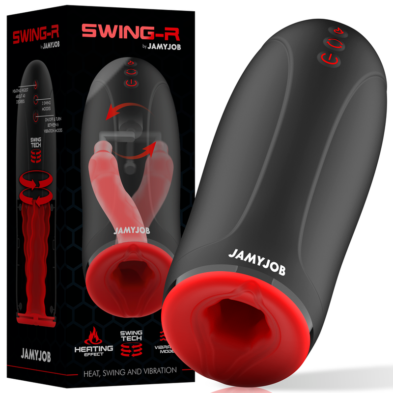 JAMYJOB - MASECZKA GRZEJĄCA SWING-R, SWING TECH I WIBRUJĄCY MASTURBATOR