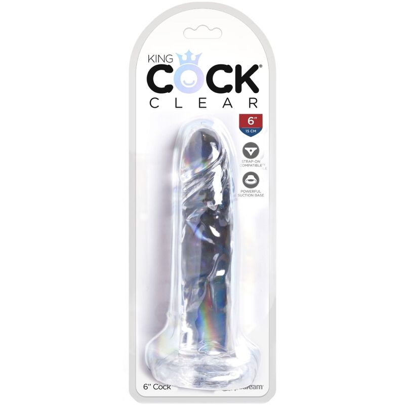 KING COCK - REALISTYCZNY PENIS 15,5 CM PRZEZROCZYSTY