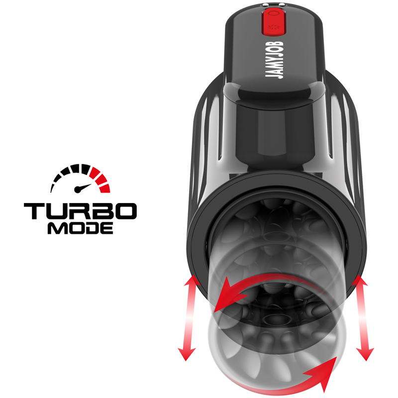 JAMYJOB - WIBRATOR Z TECHNOLOGIĄ VORTEX THRUSTING I OBROTEM 360 W TRYBIE TURBO