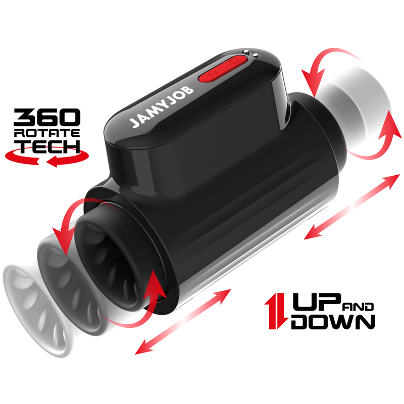 JAMYJOB - WIBRATOR Z TECHNOLOGIĄ VORTEX THRUSTING I OBROTEM 360 W TRYBIE TURBO