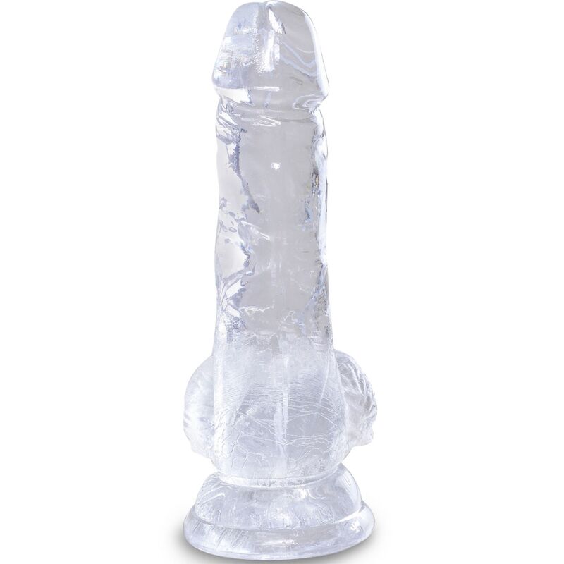 KING COCK - REALISTYCZNY PENIS Z JAJAMI 10,1 CM PRZEZROCZYSTY