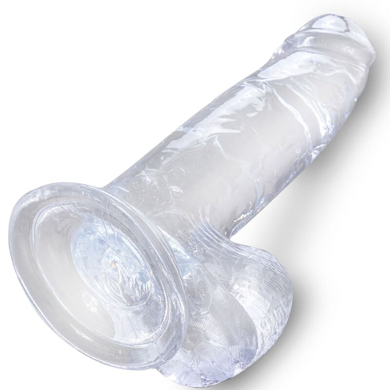 KING COCK - REALISTYCZNY PENIS Z JAJAMI 15,2 CM PRZEZROCZYSTY