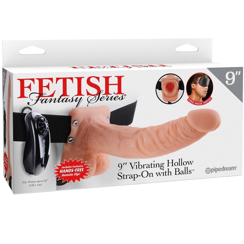 SERIA FETISH FANTASY – REGULOWANA UPRZĄŻ Z PILOTEM REALISTYCZNY PENIS Z JĄDRAMI 23 CM
