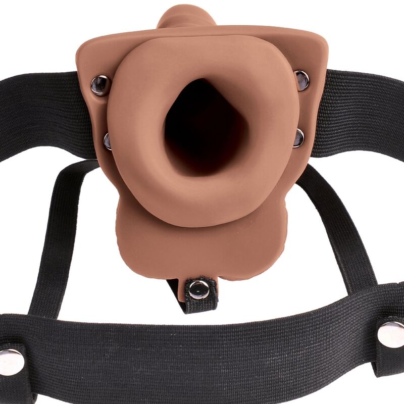 SERIA FETISH FANTASY – REGULOWANA UPRZĄŻ Z REALISTYCZNYM PENISEM Z ŁADOWALNYMI JĄDRAMI I WIBRATOREM 15 CM