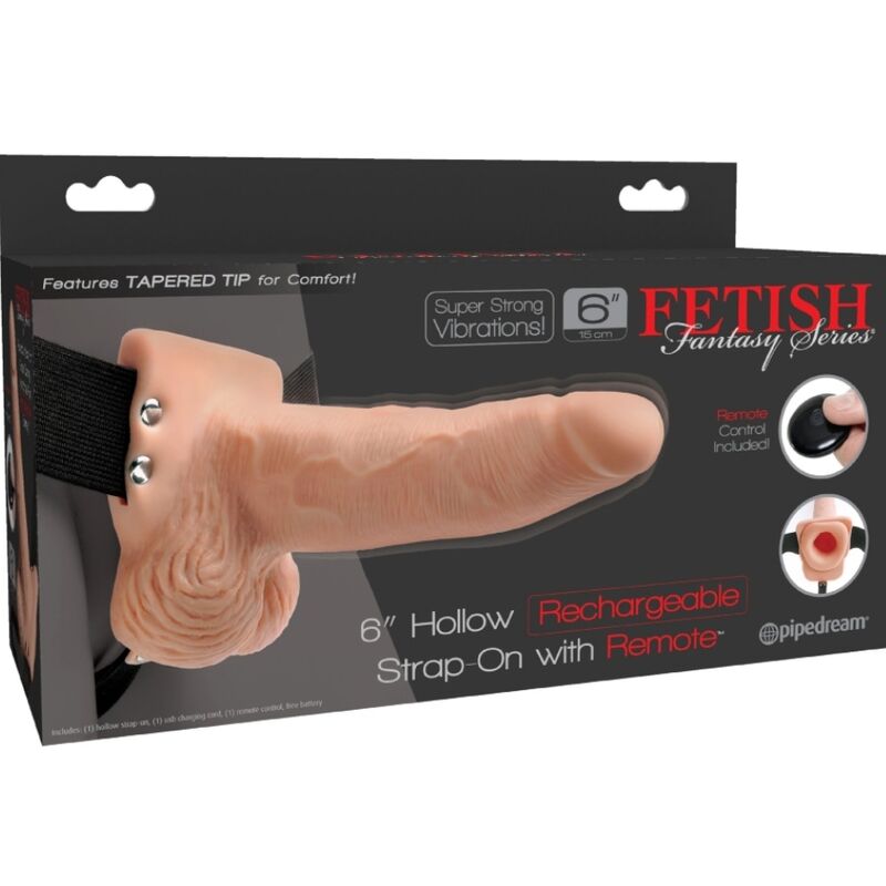 FETISH FANTASY SERIES — REGULOWANA UPRZĄŻ Z PILOTEM REALISTYCZNY PENIS Z AKUMULATOROWYMI JĄDRAMI I WIBRATOREM 15 CM