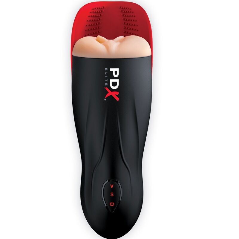 PDX ELITE - STROKER FUCK-O-MATIC WAGINA PODWÓJNA WIBRACJA PENIS I JĄDRA
