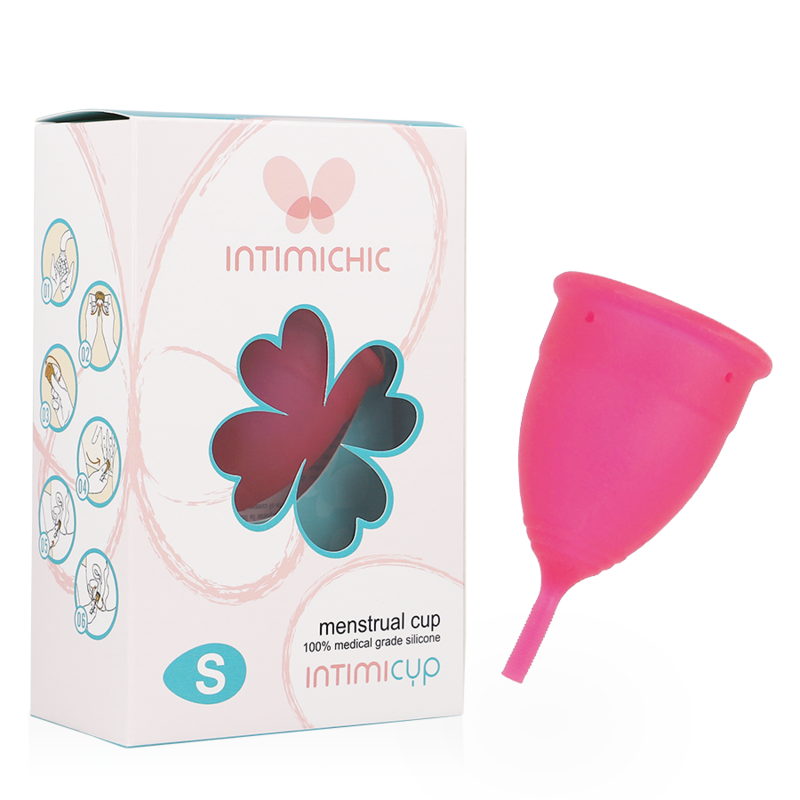 INTIMICHIC - KUBECZEK MENSTRUACYJNY Z SILIKONU MEDYCZNEGO - ROZMIAR S