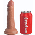 KING COCK - ELITARNY REALISTYCZNY DILDO WIBRUJĄCY I SILIKONOWY 15,2 CM KARMELOWY