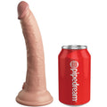 KING COCK - ELITARNY REALISTYCZNY DILDO WIBRATOR I SILIKONOWY PILOT ZDALNEGO STEROWANIA 17,8 CM