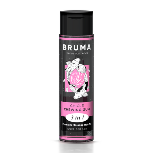 BRUMA - PREMIUM OLEJEK DO MASAŻU ROZGRZEWAJĄCY GUMA DO ŻUCIA 3 W 1 - 100 ML