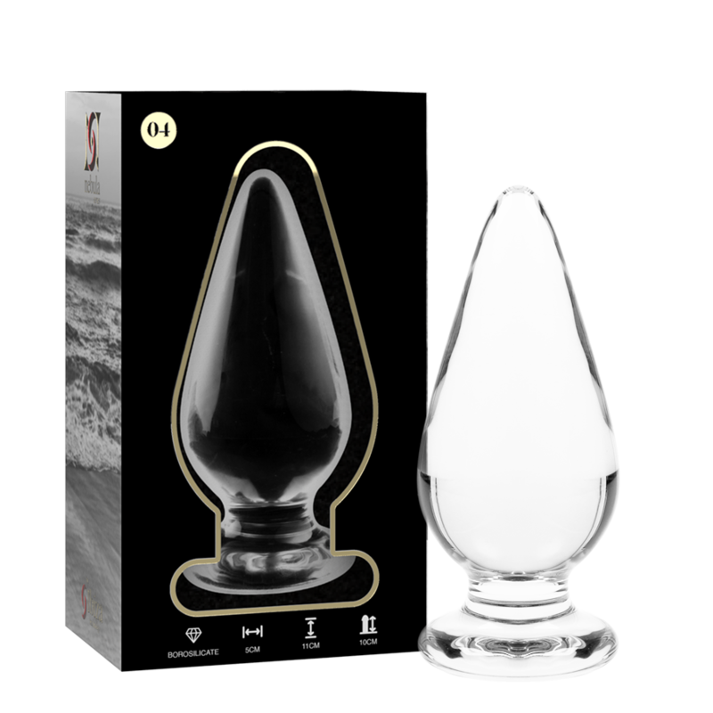 SERIA NEBULA BY IBIZA – MODEL 4 KOREK ANALNY ZE SZKŁA BOROKRZEMOWEGO PRZEZROCZYSTY 11 CM -O- 5 CM