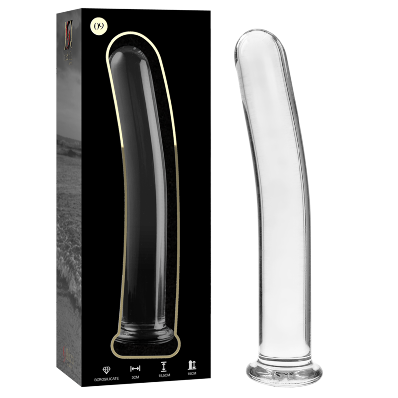 SERIA NEBULA BY IBIZA - DILDO MODEL 9 ZE SZKŁA BOROKRZEMIANOWEGO PRZEZROCZYSTE 15,5 CM -O- 2,5 CM