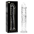 SERIA NEBULA FIRMY IBIZA - MODEL 12 DILDO SZKŁO BOROKRZEMOWE PRZEZROCZYSTE 17 CM -O- 3,5 CM