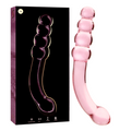 SERIA NEBULA BY IBIZA - MODEL DILDO 14 RÓŻOWE SZKŁO BOROKRZEMOWE 18,5 CM -O- 3 CM
