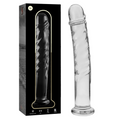 SERIA NEBULA BY IBIZA - MODEL 16 DILDO SZKŁO BOROKRZEMOWE PRZEŹROCZYSTE 18,5 CM -O- 3 CM