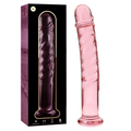 NEBULA SERIES BY IBIZA - MODEL 16 DILDO SZKŁO BOROKRZEMOWE RÓŻOWE 18.5 CM -O- 3 CM