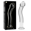 NEBULA SERIES BY IBIZA - MODEL 18 DILDO SZKŁO BOROKRZEMOWE PRZEŹROCZYSTE 18,5 CM -O- 3,5 CM