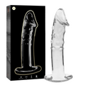 SERIA NEBULA BY IBIZA - MODEL 19 DILDO SZKŁO BOROKRZEMOWE PRZEŹROCZYSTE 18,5 CM -O- 4 CM