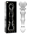 SERIA NEBULA FIRMY IBIZA - MODEL 21 DILDO ZE SZKŁA BOROKRZEMIANOWEGO PRZEŹROCZYSTE 20,5 CM -O- 3,5 CM