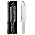 NEBULA SERIES BY IBIZA - MODEL 24 DILDO SZKŁO BOROKRZEMOWE PRZEŹROCZYSTE 28.5 CM -O- 5 CM